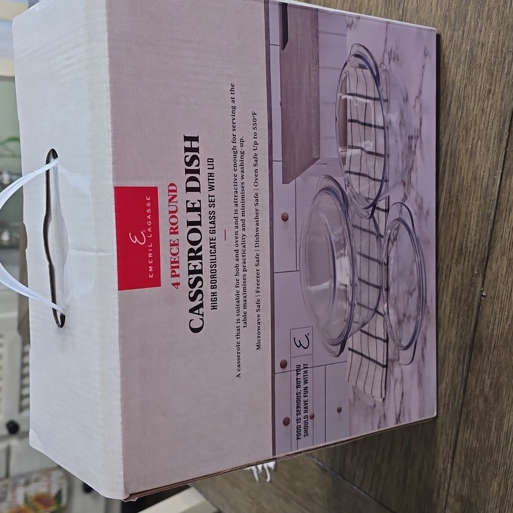 Going Away Soon...NIB Emeril Lagasse 4 pc round casserole dish with lid